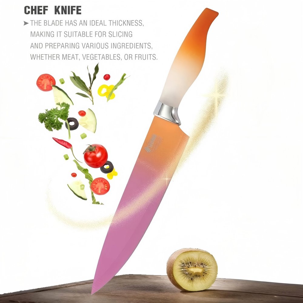 CONDERE HOME 6 PCS Knife Set | Chef, Bread, Carving, Utility, Paring Knife, Ceramic Peeler | 3CR13 Stainless Steel