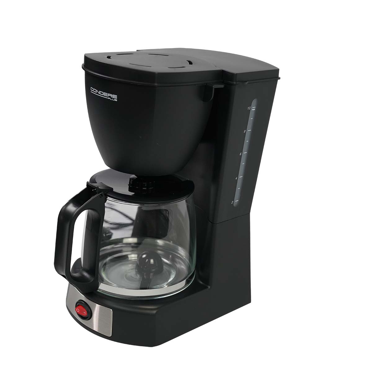 CONDERE Coffee Maker - CM6687-12 Cups, 1.2L Coffee Pot with Anti-Drip Function, Warming Plate, Permanent Filter, Easy-to-Clean Small Coffee Maker Machine