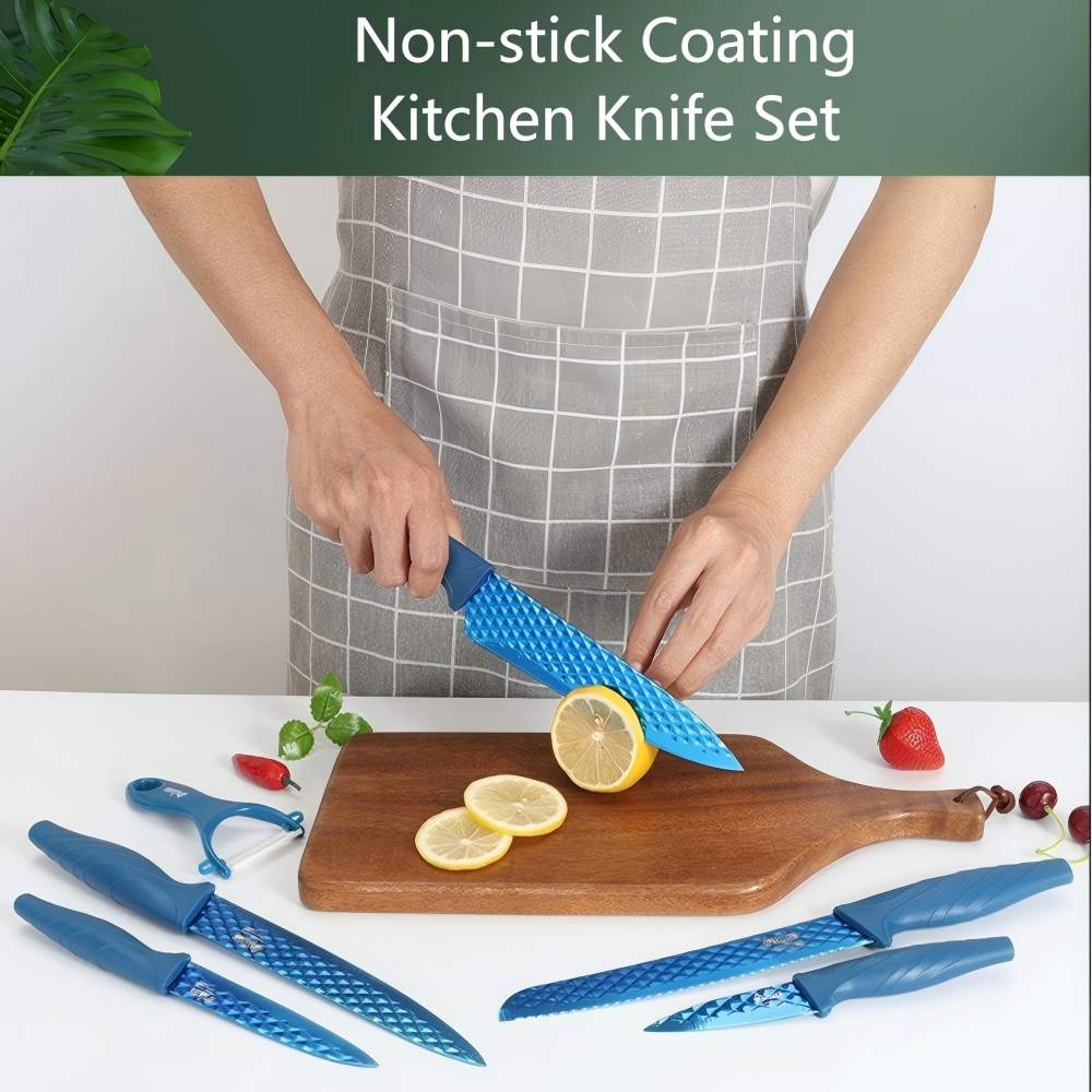 Condere Home 6-Piece Knife Set with Ceramic Peeler – Professional Kitchen Knife Set for Home & Culinary Use