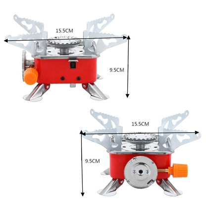 Portable Gas Stove BDZ-001, Compact Butane Camping Stove for Outdoor Cooking, 2.9KW Heat Output, Lightweight Mini Gas Burner for Backpacking and Camping