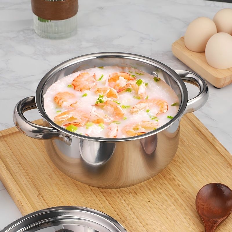 Condere Home CDH-001 15-Piece Stainless Steel Cookware Set with Free Instant Yeast – Includes Saucepan, Frypan, Casseroles, Ladle, Spatula & Spoon For Gas, Induction & Electric Stoves