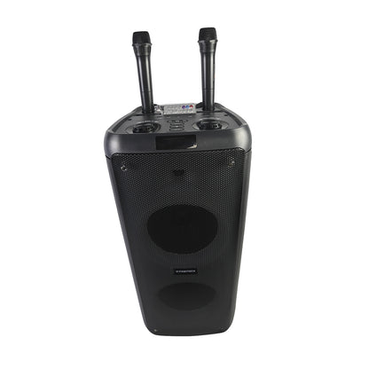 10"x2 Portable Loudspeaker CH-7510 – High-Power Bluetooth Speaker with Bass & Treble | Rechargeable Karaoke Speaker with Dual Mic, USB, TF Card, FM Radio, AUX Input | Outdoor Party Sound System