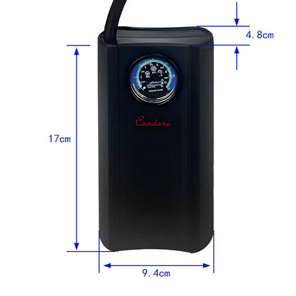 Condere Inflating Pump CQB-002 – Portable Air Compressor for Car Tires, Tire Inflator with Pressure Gauge
