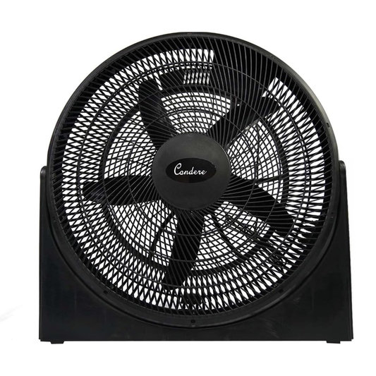 Condere 20" Oscillating Desk Fan FS50-Z88 – Quiet Small Desk Fan, Bedroom Fan, Box Fan, Electric Fan for Office & Home