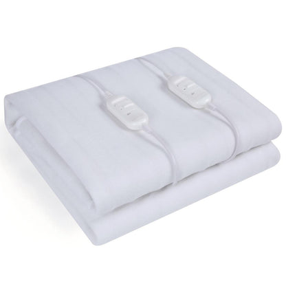Electric Blanket EB-1002, 188x137cm Heated Blanket with 2 Controllers, Polyester Heating Throw Blanket for Double Use