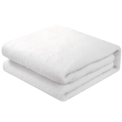 Electric Blanket EB-1014, 183x188cm Heated Blanket Throw with 2 Controllers, Synthetic Wool Fleece