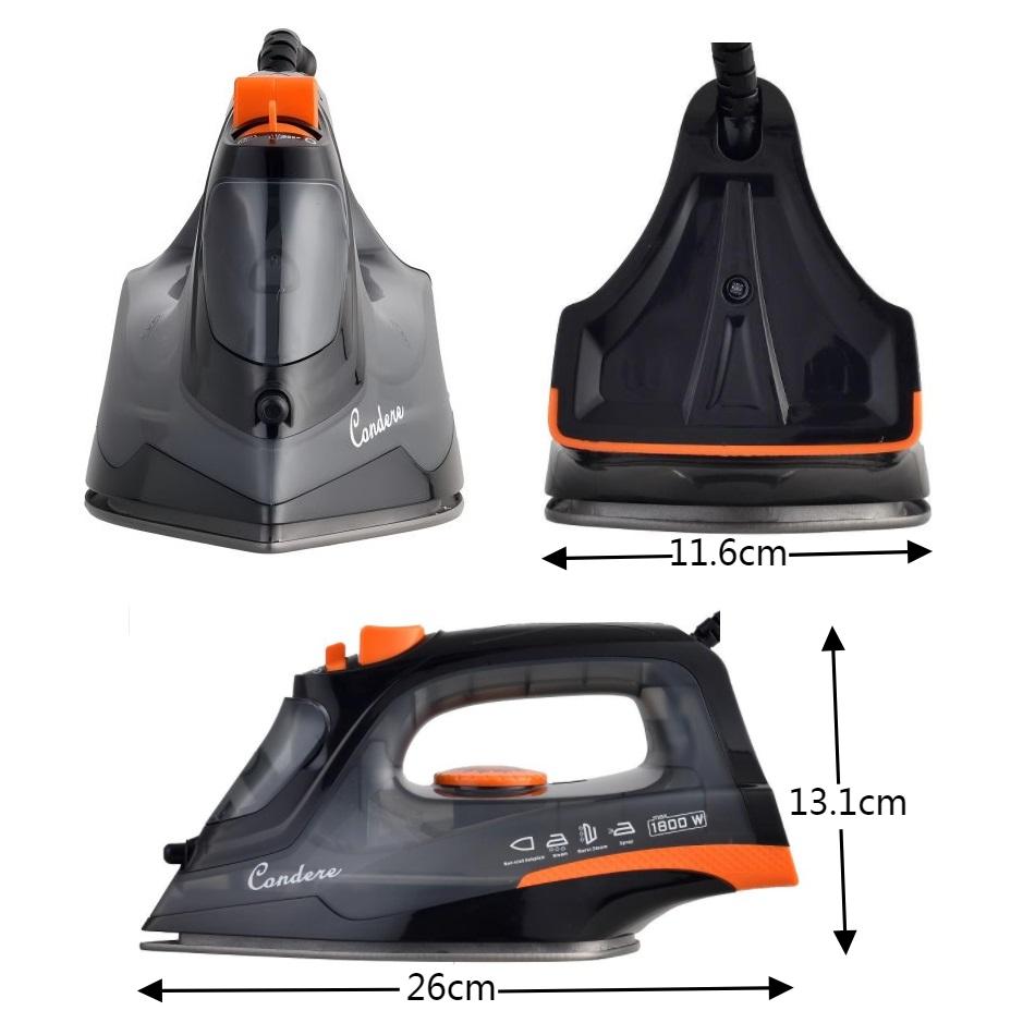 CONDERE EL-3504 Steam Iron for Clothes, Travel Portable Electric Iron with Steamer