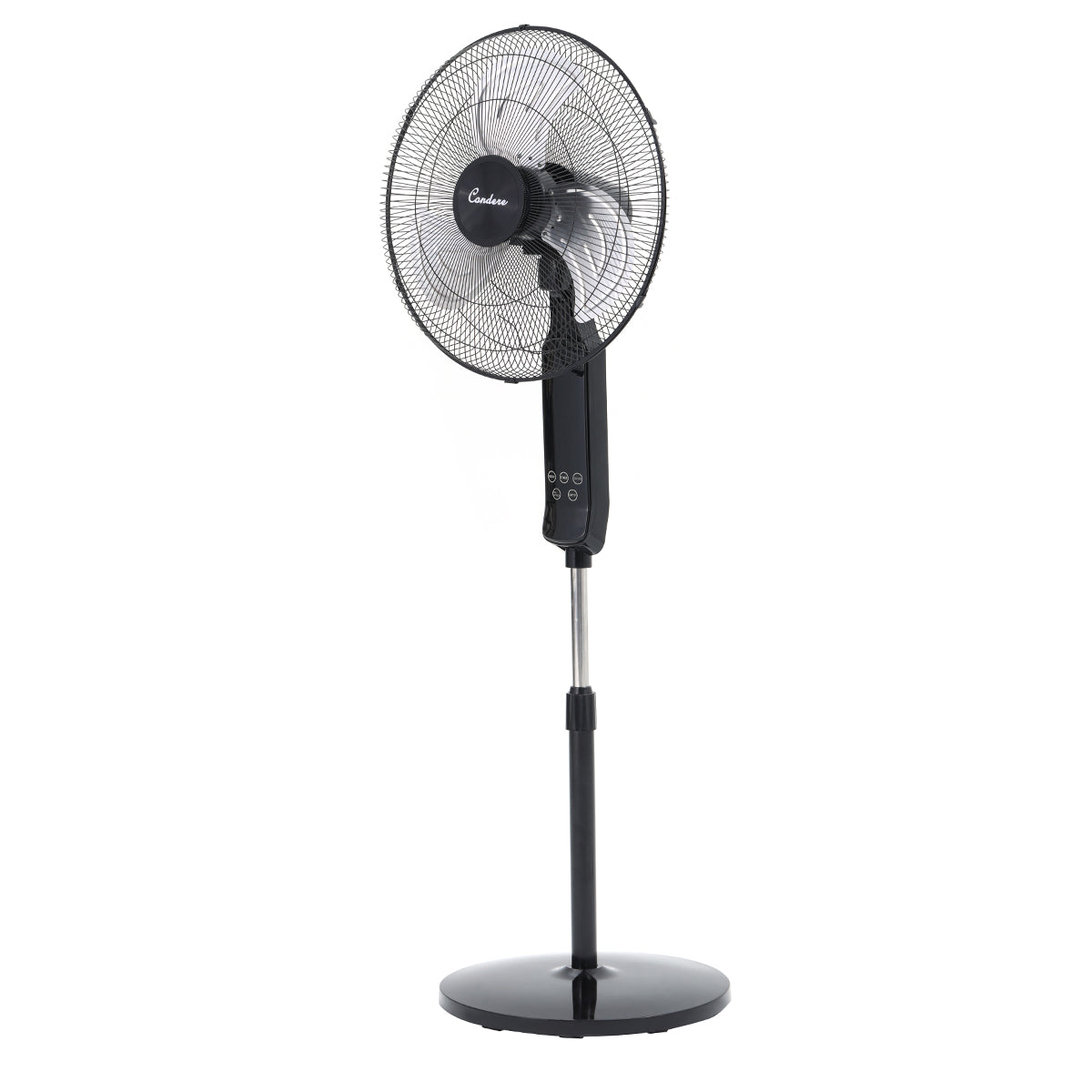 Condere 18" Remote Control Floor Fan FS45-Z21 – Smart Standing Oscillating Pedestal Fan with Touch Panel, Color Screen, 3 Speeds, 9.5H Timer & Adjustable Height – Quiet Bedroom Fan