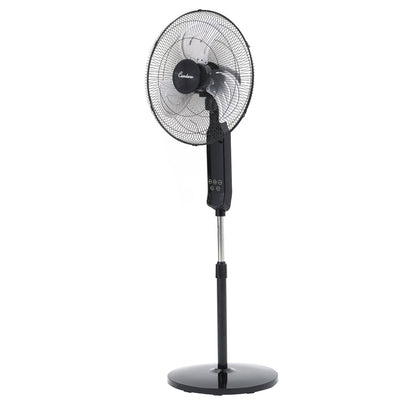 Condere 18" Remote Control Floor Fan FS45-Z21 – Smart Standing Oscillating Pedestal Fan with Touch Panel, Color Screen, 3 Speeds, 9.5H Timer & Adjustable Height – Quiet Bedroom Fan