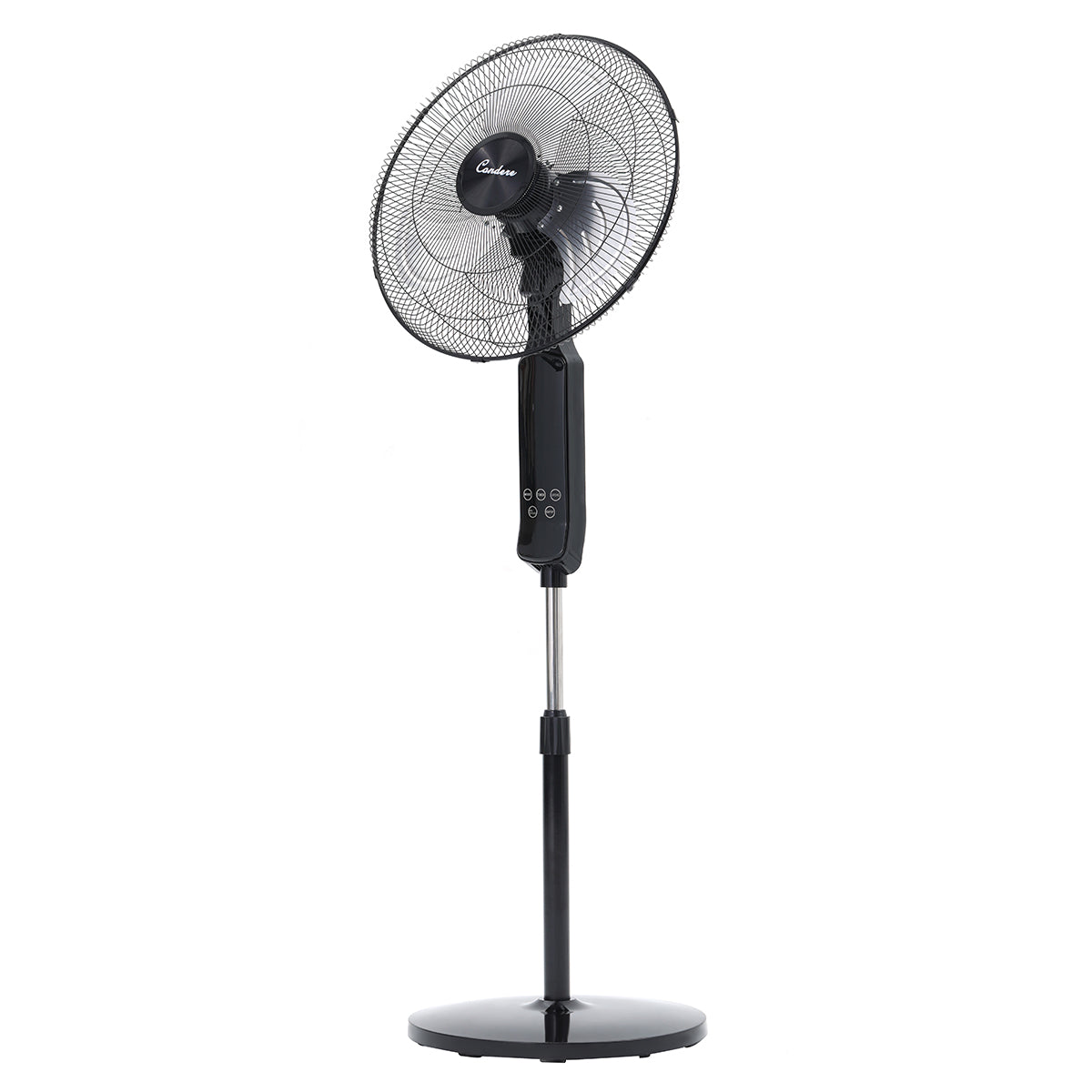 Condere 18" Remote Control Floor Fan FS45-Z21 – Smart Standing Oscillating Pedestal Fan with Touch Panel, Color Screen, 3 Speeds, 9.5H Timer & Adjustable Height – Quiet Bedroom Fan