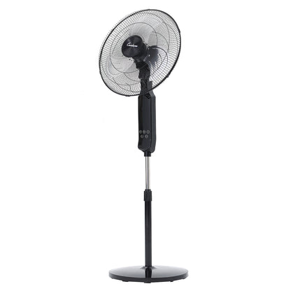 Condere 18" Remote Control Floor Fan FS45-Z21 – Smart Standing Oscillating Pedestal Fan with Touch Panel, Color Screen, 3 Speeds, 9.5H Timer & Adjustable Height – Quiet Bedroom Fan