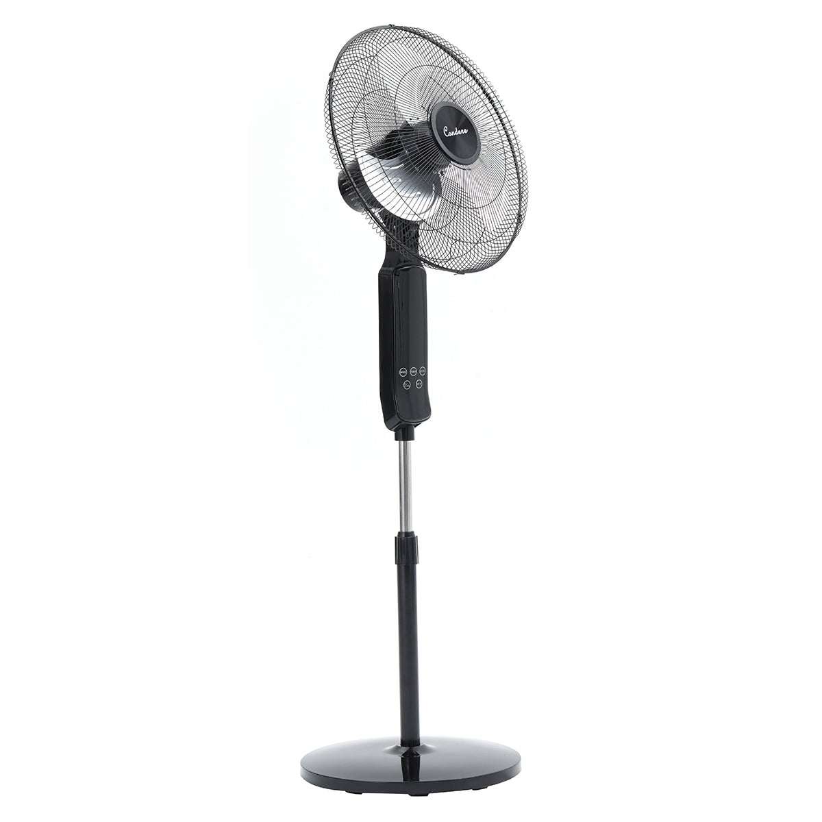 Condere 18" Remote Control Floor Fan FS45-Z21 – Smart Standing Oscillating Pedestal Fan with Touch Panel, Color Screen, 3 Speeds, 9.5H Timer & Adjustable Height – Quiet Bedroom Fan