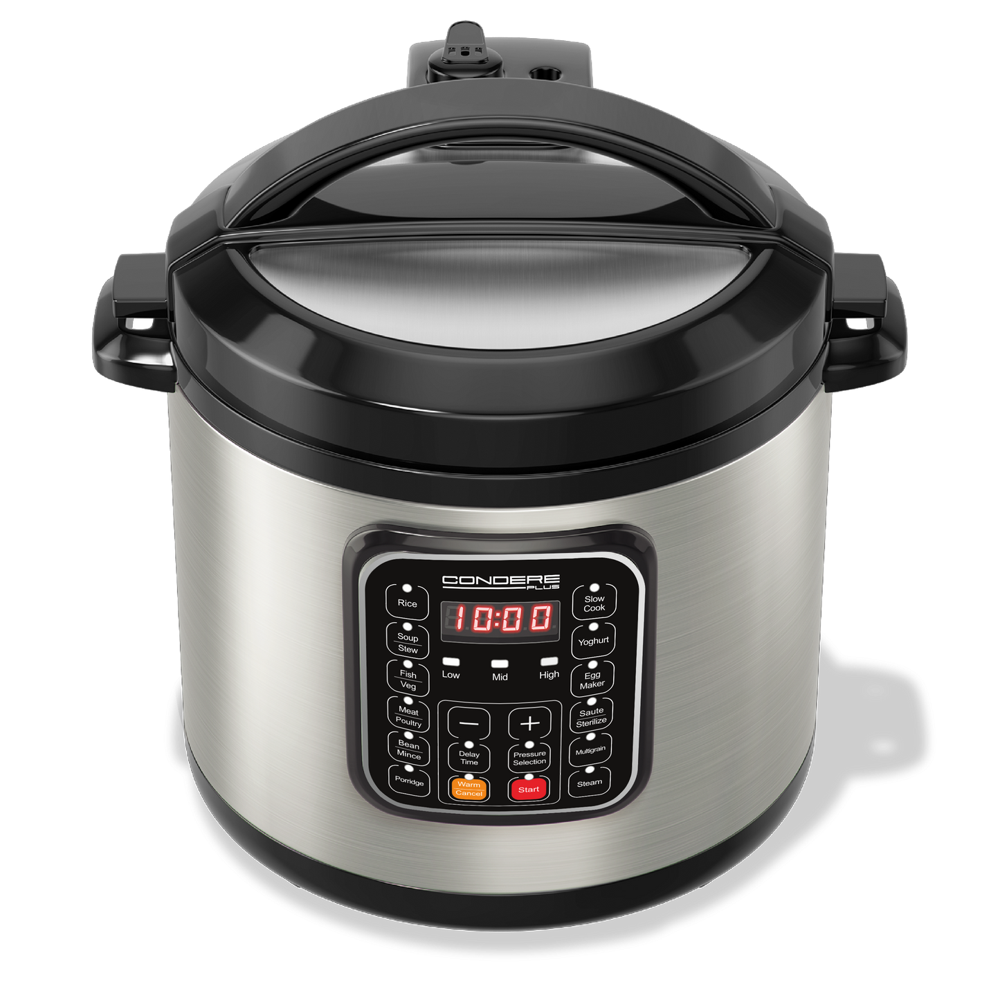 CONDERE PLUS 6L Electric Pressure Cooker Multifunction Smart Rice Cooker Slow Cooker Soup Pot with Stainless Steel Inner Pot Digital Display 17 Cooking Functions Easy to Clean Safety Protection