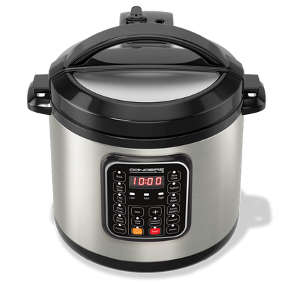 CONDERE PLUS 6L Electric Pressure Cooker Multifunction Smart Rice Cooker Slow Cooker Soup Pot with Stainless Steel Inner Pot Digital Display 17 Cooking Functions Easy to Clean Safety Protection