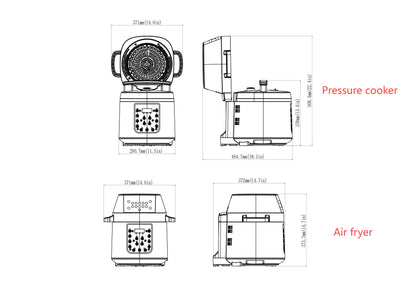 CONDERE PLUS HD60-2006 Multifunction Smart Electric Pressure Cooker & Air Fryer 2-in-1, 6L, 1530W/1000W