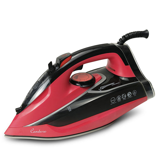 Steam Iron for Clothes 2200W, Ceramic Non-Stick Plate, Thermostatically Controlled with Self-Clean Function, Compact and Portable Clothes Iron for travel