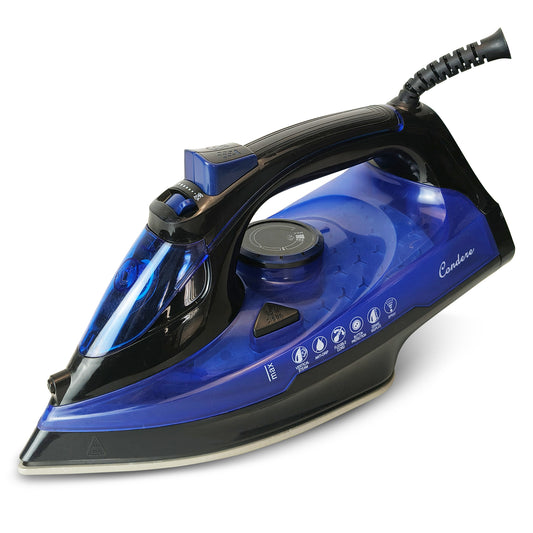 Steam Iron for Clothes 2200W, Ceramic Non-Stick Plate, Thermostatically Controlled with Self-Clean Function, Compact and Portable Clothes Iron for travel