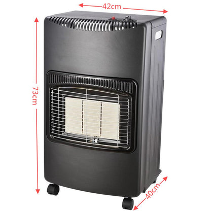 Indoor Foldable Gas Heater, 1.5kW-4.2kW Propane Heater with Piezo-Electric Ignition, ODS & Flame-Failure Protection, Portable and Safe for Indoor Use
