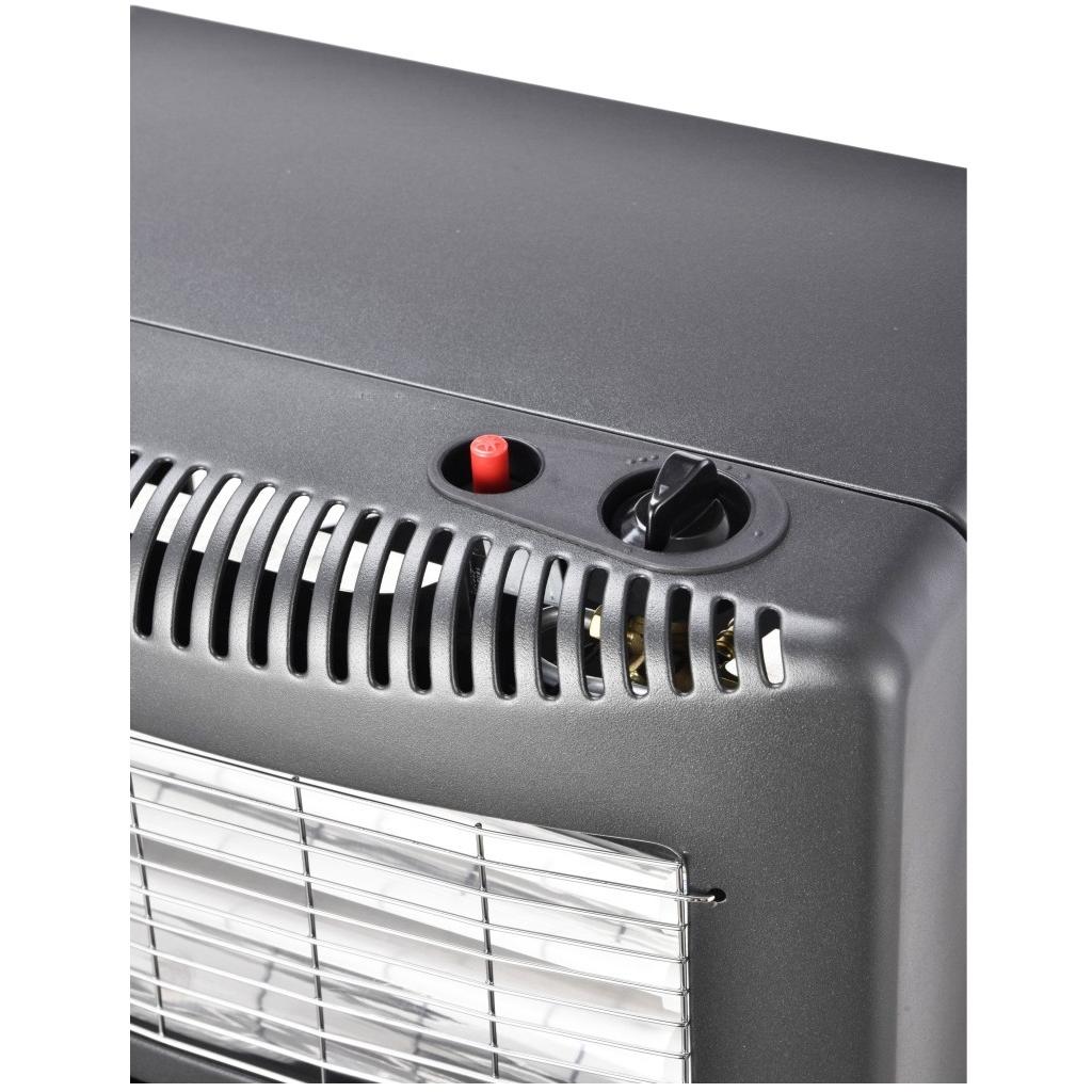 Indoor Slim Propane Gas Heater, 1.4kW-4.2kW with Piezoelectric Ignition, ODS & Tilt Safety, Portable Gas Heater for Home Heating