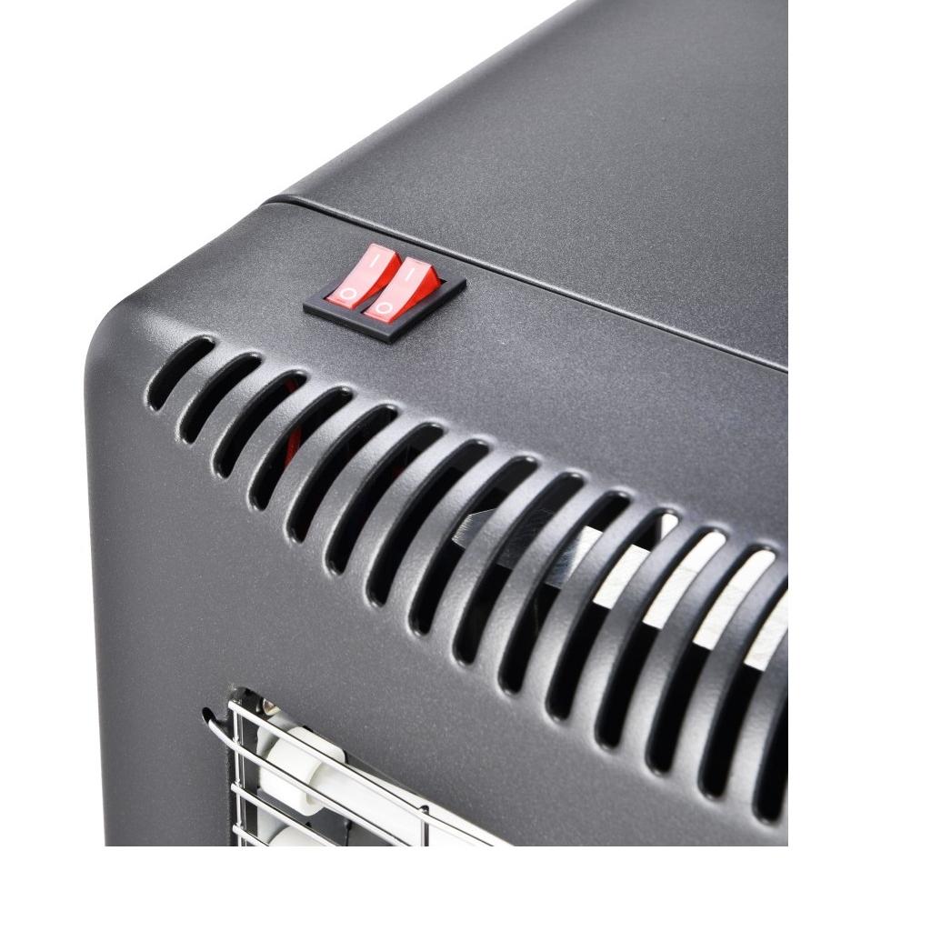 Indoor Slim Propane Gas Heater, 1.4kW-4.2kW with Piezoelectric Ignition, ODS & Tilt Safety, Portable Gas Heater for Home Heating