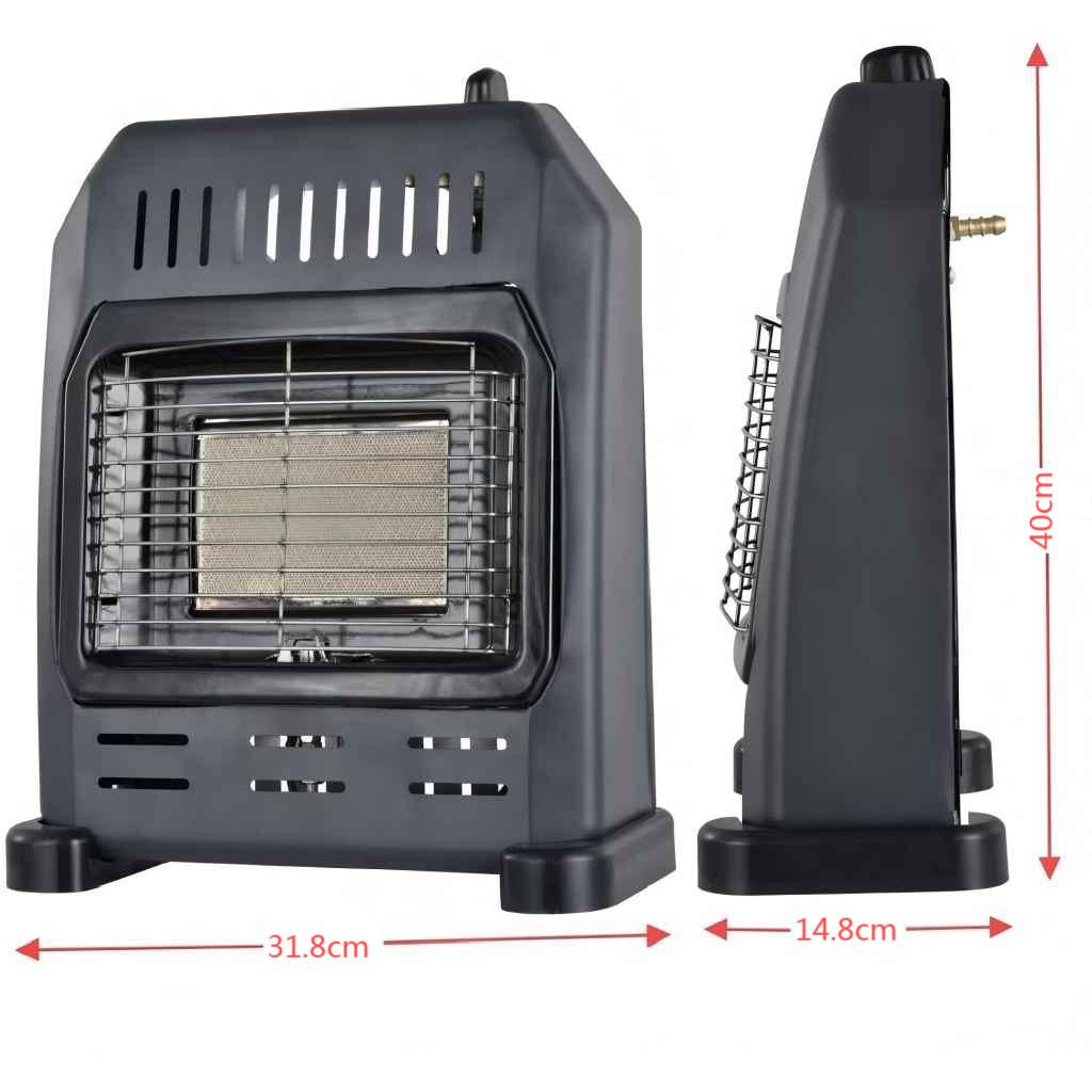 Small Gas Heater for Indoor Use, 1.2kW-1.5kW Propane Heater, Indoor Gas Heater with Flame-Failure Protection, Portable and Safe for Home Use