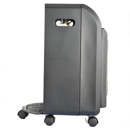 Small Propane Heater for Indoor Use, 1.5kW-4.2kW Gas Heater with Piezo-Electric Ignition, ODS & Flame-Failure Protection, Portable Gas Heater with Castors for Home Heating