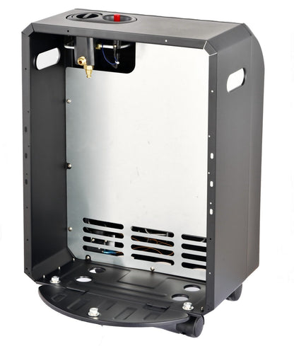 Small Propane Heater for Indoor Use, 1.5kW-4.2kW Gas Heater with Piezo-Electric Ignition, ODS & Flame-Failure Protection, Portable Gas Heater with Castors for Home Heating