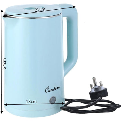 Condere Electric Kettle 2.0L with Voltage Protector, Hot Water Kettle Electric, Stainless Steel Tea Kettle for Boiling Water, Electric Water Heater