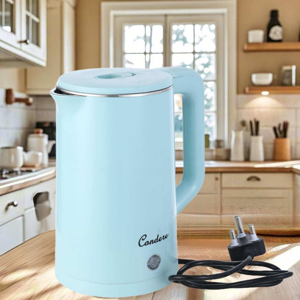 Condere Electric Kettle 2.0L with Voltage Protector, Hot Water Kettle Electric, Stainless Steel Tea Kettle for Boiling Water, Electric Water Heater