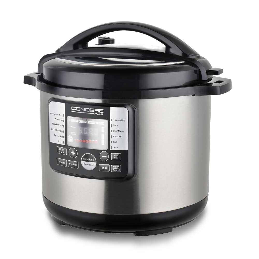 CONDERE PLUS 10L Electric Pressure Cooker, Smart Rice Cooker, Slow Cooker, Soup Pot, Stainless Steel Inner Pot, 17 Cooking Functions, Digital Display, 8 Safety Features, Easy to Clean