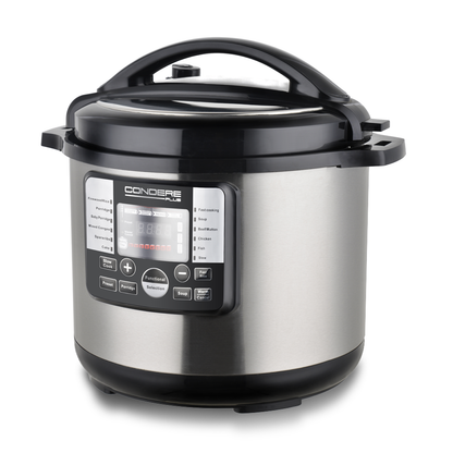 CONDERE PLUS 10L Electric Pressure Cooker, Smart Rice Cooker, Slow Cooker, Soup Pot, Stainless Steel Inner Pot, 17 Cooking Functions, Digital Display, 8 Safety Features, Easy to Clean