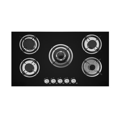 Built-in 5-Burner LPG Gas Cooker RH-4005 – Glass Top, High Efficiency