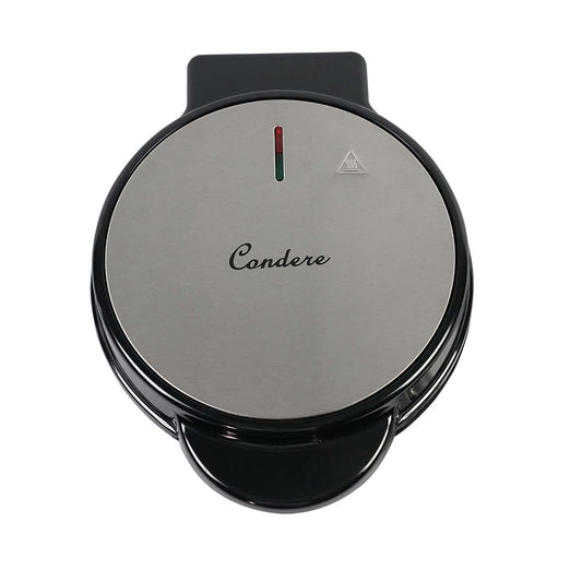 Condere Round Waffle Maker ZS-2433 – Mini Waffle Maker, Thin Waffle Maker, Cast Iron Waffle Iron, and Small Waffles Maker for Perfect Breakfast