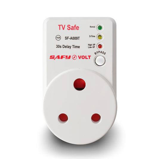 SAFY 16A Voltage/Surge Protector for TV，TV Safe SF-A009T, Voltage/Surge Protector with 30s Delay, Appliance Voltage/Surge Protector for Home Theater, DVD Player, and Computer