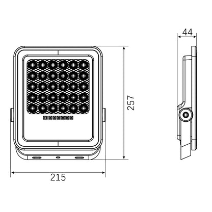 Solar Lights Outdoor SK-6015-100W Outdoor Solar Powered LED Light with Remote, 800-900lm Brightness, 10-12 Hours Lighting Time