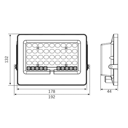 Solar Flood Light SK-6018-50W Outdoor Solar Powered LED Light with Remote, 400-500lm Brightness, 10-12 Hours Lighting
