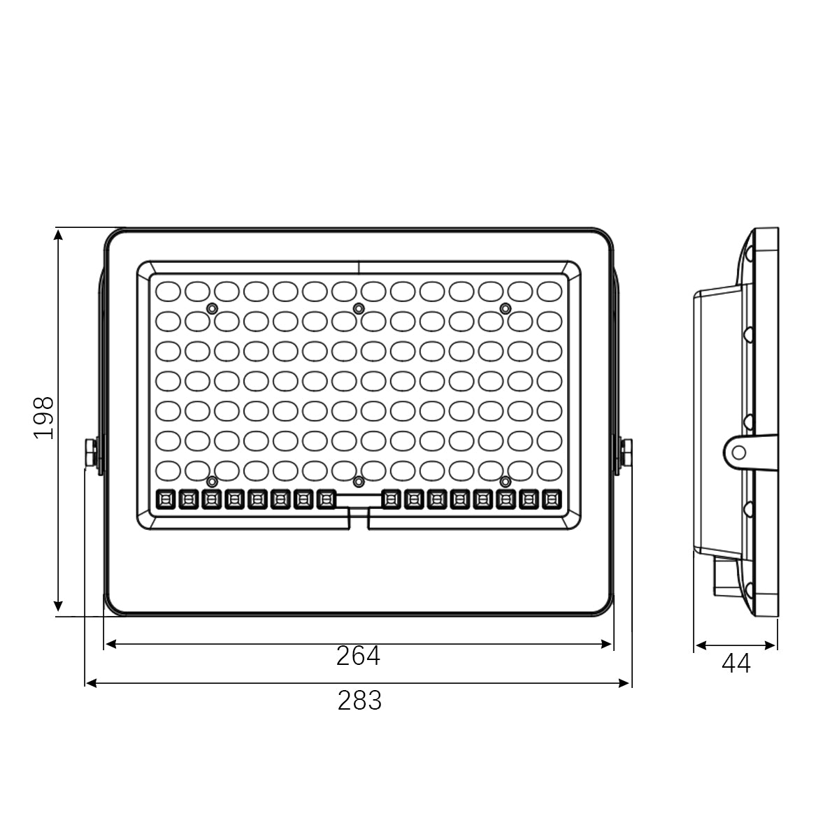 Solar Flood Light SK-6023-300W Outdoor Solar Powered LED Light with Remote, 2200-2300lm Brightness, 10-12 Hours Lighting