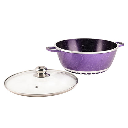 10pcs Lightning Cookware Pot Set SNCJ004 – Die-Cast Aluminum, Glass Lid