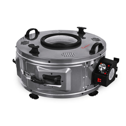 CONDERE Oven, Thermostatic Roaster Oven TH-1241-1500W Electric Roaster Pan with Lid, Adjustable Heat Control, and 3 Deep Trays