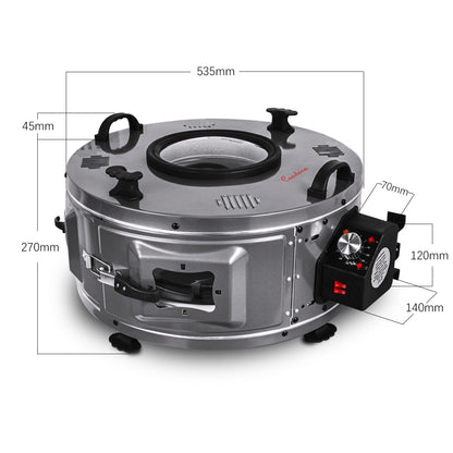 CONDERE Oven, Thermostatic Roaster Oven TH-1241-1500W Electric Roaster Pan with Lid, Adjustable Heat Control, and 3 Deep Trays