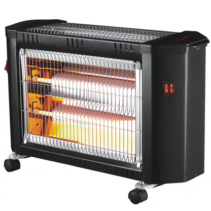 CONDERE Electric Space Heater ZR-2004 1200W Quartz Tube Room Heater, Portable Heater with 2 Sides Heating, 3 Heating Modes, Mini Heater for Indoor Use, Office & Bedroom