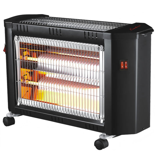 CONDERE Electric Space Heater ZR-2004 1200W Quartz Tube Room Heater, Portable Heater with 2 Sides Heating, 3 Heating Modes, Mini Heater for Indoor Use, Office & Bedroom