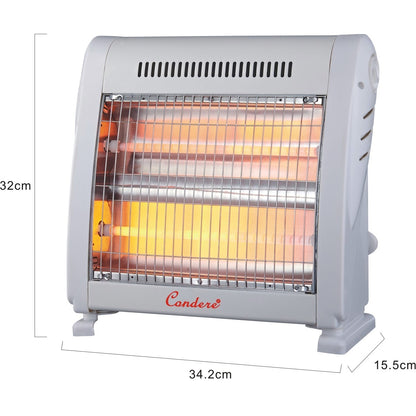 CONDERE Electric Space Heater ZR-2006 800W Quartz Tube Heater, 2 Heating Settings, Portable Mini Heater with Handle, Desk Heater for Indoor Use, Office & Bedroom