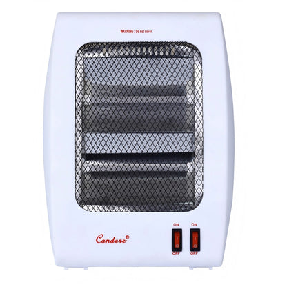 CONDERE Electric Heater ZR-2007 – 800W Quartz Space Heater with 2 Heating Settings, Mini Portable Heater for Indoor Use, Room & Office Heater with Tip-Over Protection