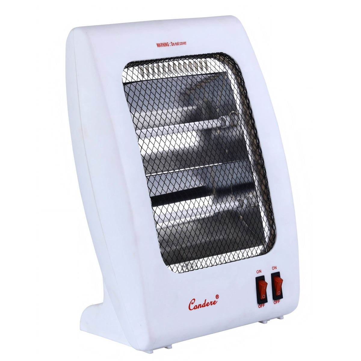 CONDERE Electric Heater ZR-2007 – 800W Quartz Space Heater with 2 Heating Settings, Mini Portable Heater for Indoor Use, Room & Office Heater with Tip-Over Protection