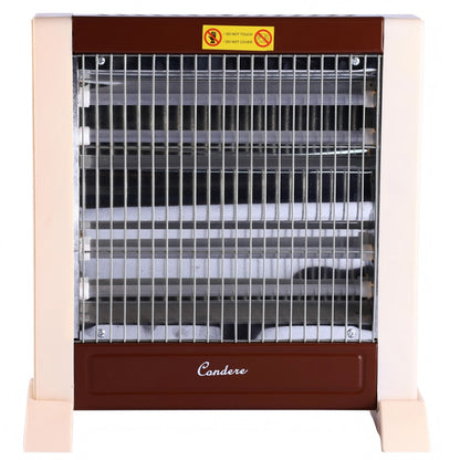 CONDERE Electric Heater ZR-2011 1200W Quartz Tube Space Heater with Handle, Tip-Over Protection, Portable Electric Heater for Indoor, Bedroom, Office Use