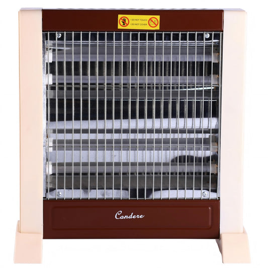 CONDERE Electric Heater ZR-2011 1200W Quartz Tube Space Heater with Handle, Tip-Over Protection, Portable Electric Heater for Indoor, Bedroom, Office Use