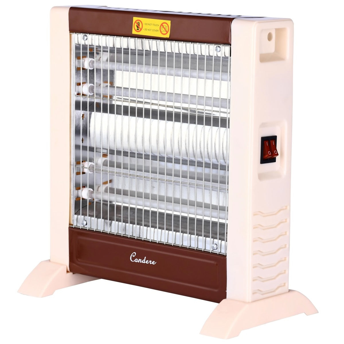 CONDERE Electric Heater ZR-2011 1200W Quartz Tube Space Heater with Handle, Tip-Over Protection, Portable Electric Heater for Indoor, Bedroom, Office Use