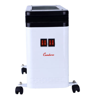 CONDERE Electric Heater ZR-2012, 2000W Quartz Tube Space Heater, 4 Settings, Portable Electric Heater for Indoor Use, Bedroom, Office with Castors