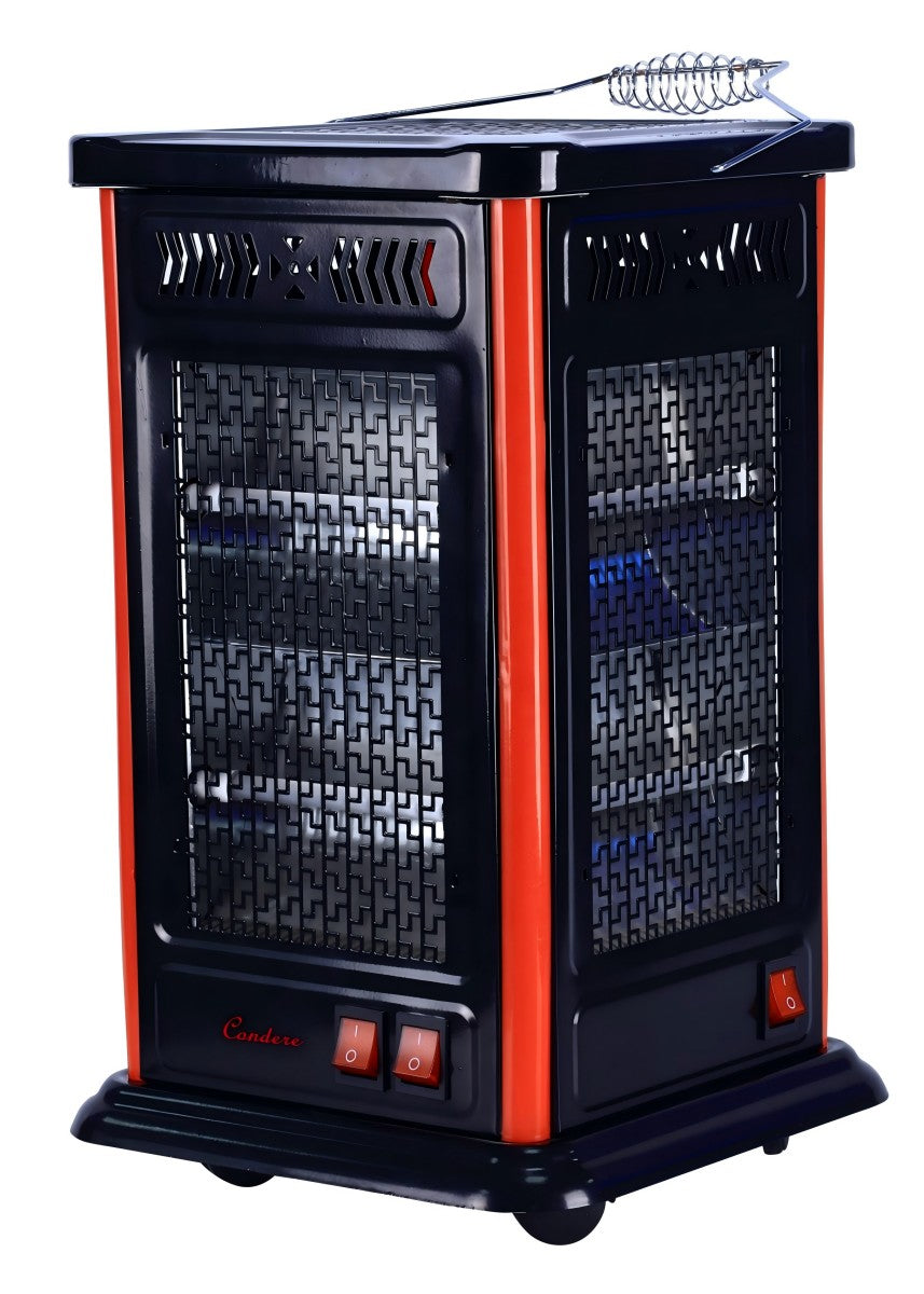 CONDERE Electric Heater ZR-2203, 10 Quartz Tubes, 5-Face Space Heater, Portable Electric Heater for Indoor Use, Room, Office, Bedroom